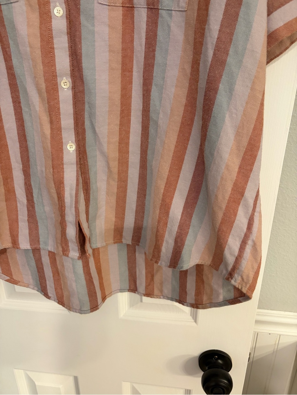 Madewell Central Shirt Rainbow Stripe Oversized Button Down Medium - Picture 3 of 7